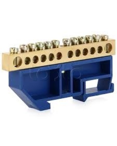 Шина нулевая с DIN-изолятором ШНИ-8x12-10-Д-С IEK YNN10-812-10D-K07 в Чебоксарах Клеммные колодки Pintop.ru