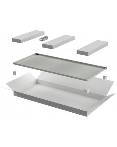 ITK LINEA N Дверь металлическая 800мм шкафа 18U сер. (LN35-18U8X-DM) в Чебоксарах Аксессуары для стоек и шкафов Pintop.ru