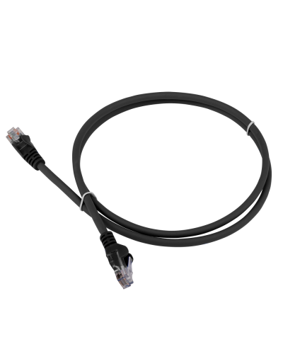 Патч-корд LANMASTER LSZH UTP кат.5e, 0.3 м, черный LANMASTER LAN-PC45/U5E-0.3-BK в Чебоксарах Патчкорды (медные) Pintop.ru