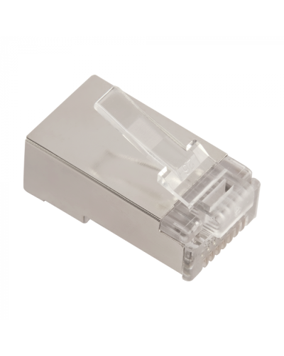 LANMASTER (LAN-EZ45-8P8C/S5E-100) - Коннектор RJ45 тип EZ, 8P8C, STP, Cat.5e, универсальный, покрытие 50 микрон,100 шт. в Чебоксарах Коннекторы Pintop.ru