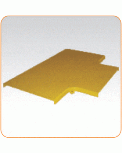 Крышка Т-соединителя оптического лотка 120 мм, желтая LANMASTER LAN-OT120-ETC в Чебоксарах Аксессуары для кабель-канала Pintop.ru