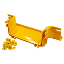 Боковой отвод на оптический лоток 120 мм, монтаж без соединителей, желтый LANMASTER (LAN-OT120-UT/NC)