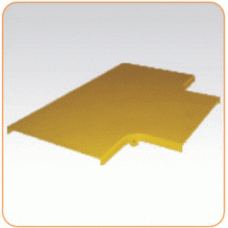 Крышка Т-соединителя оптического лотка 240 мм, желтая LANMASTER LAN-OT240-ETC