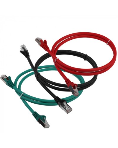 Патч-корд LSZH FTP кат.6, 15 м, черный LANMASTER LAN-PC45/S6-15-BK в Чебоксарах Патч-корды и пигтейлы Pintop.ru