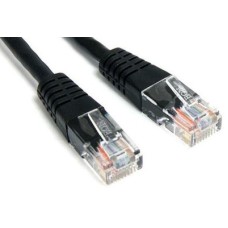 Патч-корд RJ45 - RJ45, 4 пары, UTP, категория 6, 0.5 м, черный, LSZH LANMASTER LAN-PC45/U6-0.5-BK