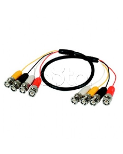 Кабель соединительный 4BNCx4BNC (штекер), 100см Lazso WC414 в Чебоксарах Видеоусилители, Модуляторы, Делители Pintop.ru