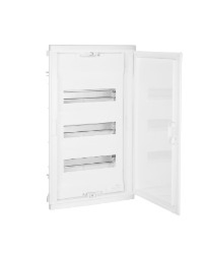 Щит встраиваемый Nedbox с округленной дверью белой RAL 9010 1 рейка 36+2 модуля Legrand 001413 в Чебоксарах Щиты электрические Pintop.ru