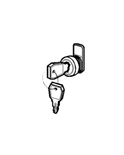 Замок и ключ для щитов встраиваемых и распределительных Legrand 001491 в Чебоксарах Расходные материалы для шкафов и стоек Pintop.ru