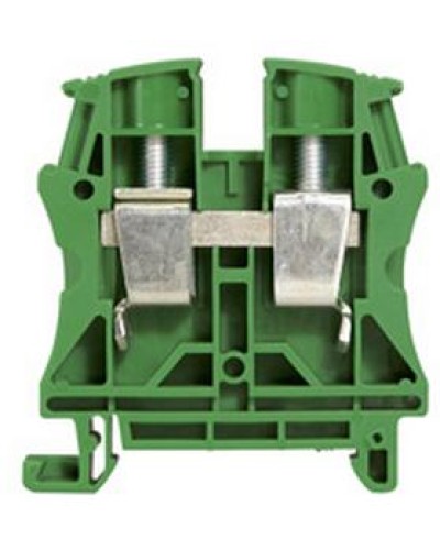 Клемма 16 мм2 однополюсная 1 вход/1 выход, шаг 12 мм, зеленая Viking Legrand 037198 в Чебоксарах Клеммные колодки Pintop.ru