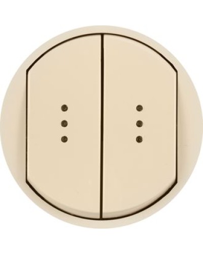 Лицевая панель для выключателя двойного с индикацией слоновая кость Celiane Legrand 066211 в Чебоксарах Аксессуары для кабель-канала Pintop.ru