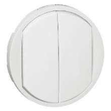 Лицевая панель для выключателя двойного белый Celiane Legrand 068002