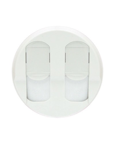 Лицевая панель для розеток 2хRJ45 белый Celiane Legrand 068252 в Чебоксарах Аксессуары для кабель-канала Pintop.ru