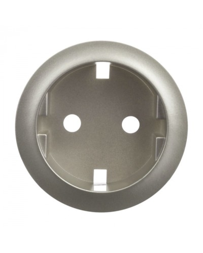 Лицевая панель для розетки 2К+З немецкий стандарт титан Celiane Legrand 068431 в Чебоксарах Аксессуары для кабель-канала Pintop.ru