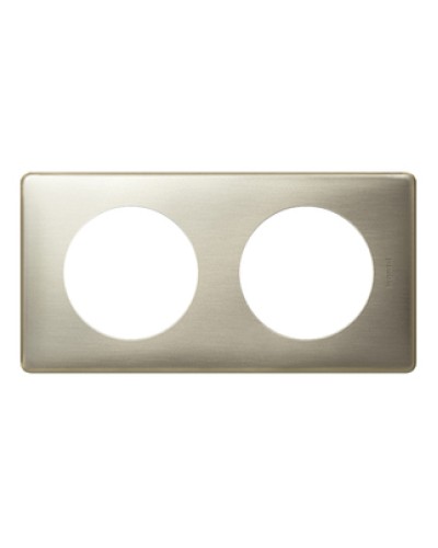 Рамка 2 поста титан Celiane Legrand 068902 в Чебоксарах Аксессуары для кабель-канала Pintop.ru