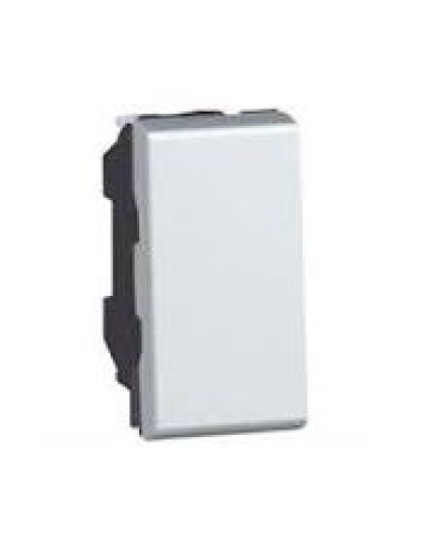 Переключатель на 2 направления Mosaic 1 модуль 10 AX алюминий Legrand 079201 в Чебоксарах Аксессуары для кабель-канала Pintop.ru