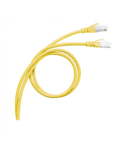 Патч-корд S/FTP, cat. 6а, PVC, 1м, желтый Legrand (051780) в Чебоксарах Патчкорды (медные) Pintop.ru