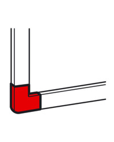 Угол плоский для кабель-канала METRA 40x40 Legrand (638183) в Чебоксарах Аксессуары для кабель-канала Pintop.ru