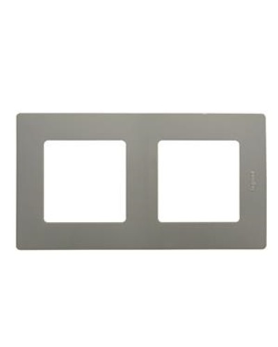 Рамка 2 поста Etika светлая галька Legrand 672522 в Чебоксарах Аксессуары для кабель-канала Pintop.ru