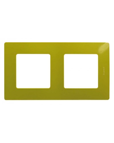 Рамка 2 поста Etika зеленый папоротник Legrand 672542 в Чебоксарах Аксессуары для кабель-канала Pintop.ru
