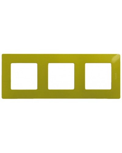 Рамка 3 поста Etika зеленый папоротник Legrand 672543 в Чебоксарах Аксессуары для кабель-канала Pintop.ru