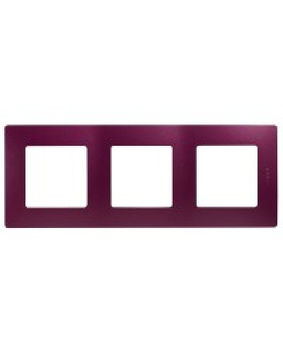 Рамка 3 поста Etika сливовый Legrand 672563 в Чебоксарах Аксессуары для кабель-канала Pintop.ru