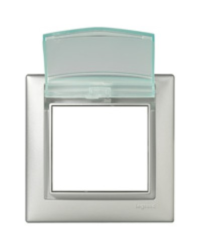 Рамка влагозащищенная Valena IP 44 с крышкой алюминий Legrand 770150 в Чебоксарах Аксессуары для кабель-канала Pintop.ru