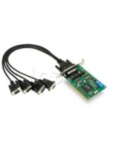 Плата 4-х портовая промышленная RS-232/422/485 для шины Universal PCI + кабель Moxa CP-134U-DB9M в Чебоксарах Сетевые карты Pintop.ru