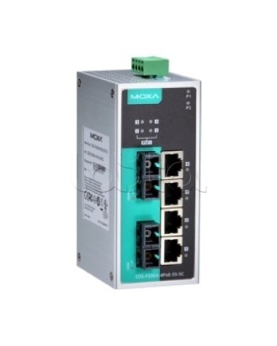 Коммутатор PoE 6-портовый Moxa EDS-P206A-4PoE-MM-SC в Чебоксарах Коммутаторы Pintop.ru