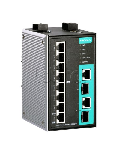 Коммутатор PoE 10-портовый Moxa EDS-P510A-8PoE-2GTXSFP-T в Чебоксарах Коммутаторы Pintop.ru