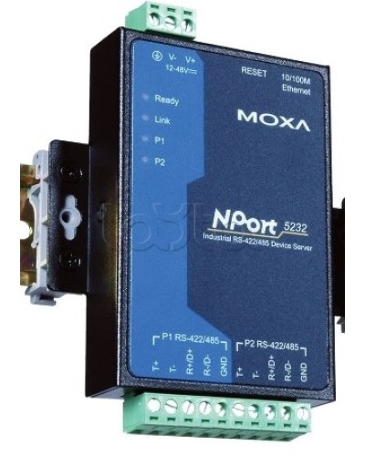 Сервер 2-портовый RS-422/485 в Ethernet Moxa NPort 5232I в Чебоксарах Дополнительное оборудование для ОПС Pintop.ru