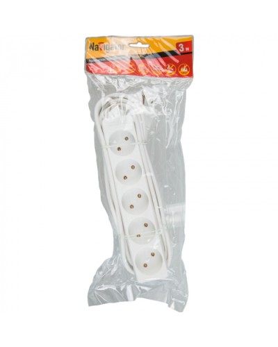 Удлинитель Navigator 71 553 NPE-S-05-300-X-2x0.75б/з 5 гн. 3м в Чебоксарах Блоки розеток Pintop.ru