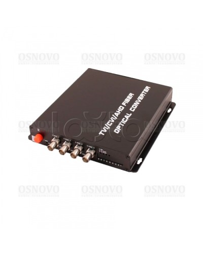 Приёмник 4 каналов видео оптический OSNOVO RA-H4/1F в Чебоксарах Видеоусилители, Модуляторы, Делители Pintop.ru