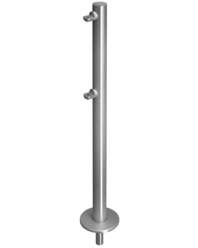 Стойка ограждения съемная односторонняя с 2-мя полупетлями Oxgard ВЗР 1996Р.20 в Чебоксарах Ограждения Pintop.ru