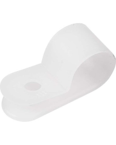 Кабельная скоба под винт 6 мм, белая, упаковка 50 шт. REXANT (07-4406) в Чебоксарах Держатели, клипсы, скобы Pintop.ru