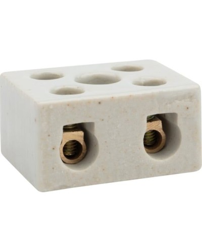 Клемма керамическая винтовая КВ 12 мм² 2 пары контактов с крепежным отверстием (50 шт./уп.) REXANT (07-6223) в Чебоксарах Монтажные материалы Pintop.ru