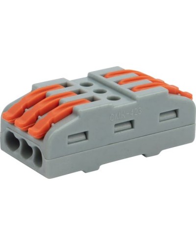 Клемма соединительная многоразовая проходная 3 полюса, серая (25 шт./уп.) REXANT (07-6263-3) в Чебоксарах Монтажные материалы Pintop.ru