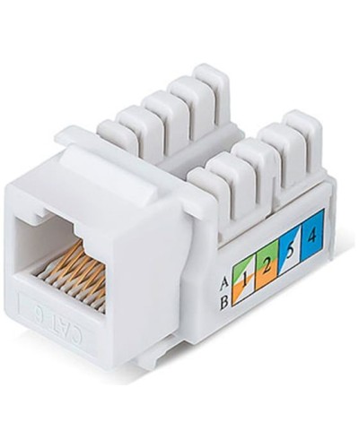 Модуль Keystone Jack RJ-45(8P8C), UTP неэкранированный, CAT 6, тип 90 градусов, белый REXANT PRO 02-0254 в Чебоксарах Модули Keystone Pintop.ru