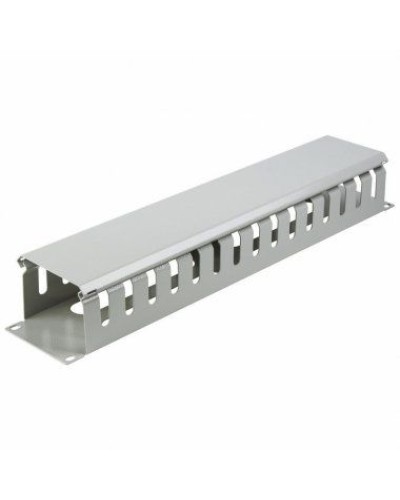 Органайзер кабельный горизонтальный с крышкой, 19, 2U, глубиной 72 мм, металл, RAL 7035 REXANT 04-2645 в Чебоксарах Кабельные органайзеры Pintop.ru