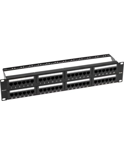 Панель коммутационная с кабельными органайзерами 19, 2U, 48 портов, UTP, RJ-45, CAT 5e REXANT PRO (02-0032) в Чебоксарах Аксессуары для стоек и шкафов Pintop.ru