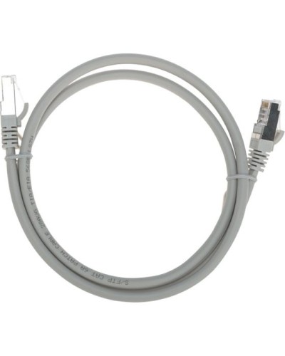 Патч-корд S/FTP, CAT 6A (10G), RJ45-RJ45, 28AWG, LSZH, серый, 1м REXANT 02-0390-1 в Чебоксарах Патчкорды (медные) Pintop.ru