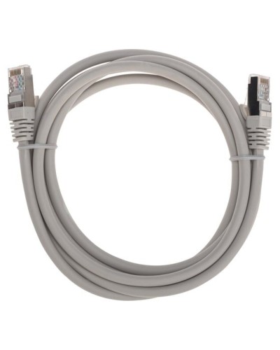 Патч-корд S/FTP, CAT 6A (10G), RJ45-RJ45, 28AWG, LSZH, серый, 2м REXANT 02-0390-2 в Чебоксарах Патчкорды (медные) Pintop.ru