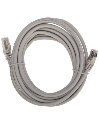 Патч-корд S/FTP, CAT 6A (10G), RJ45-RJ45, 28AWG, LSZH, серый, 5м REXANT 02-0390-5 в Чебоксарах Патчкорды (медные) Pintop.ru