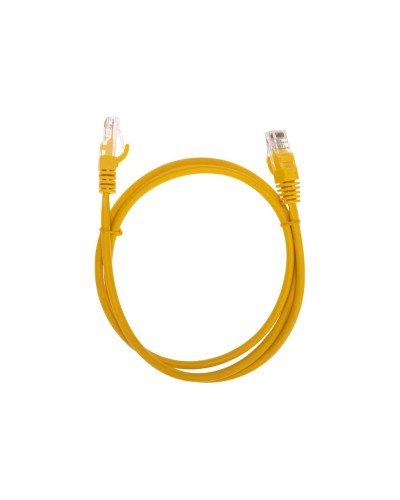 Патч-корд U/UTP, CAT 5e, RJ45-RJ45, 26AWG, LSZH, желтый, 1м REXANT 02-0105-1 в Чебоксарах Патчкорды (медные) Pintop.ru