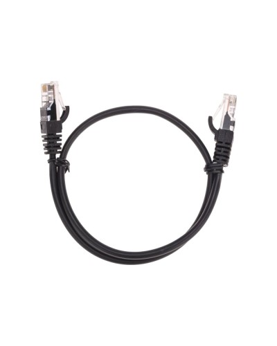 Патч-корд U/UTP, CAT 5e, RJ45-RJ45, 26AWG, LSZH, черный, 0,5м REXANT 02-0102-05 в Чебоксарах Патчкорды (медные) Pintop.ru