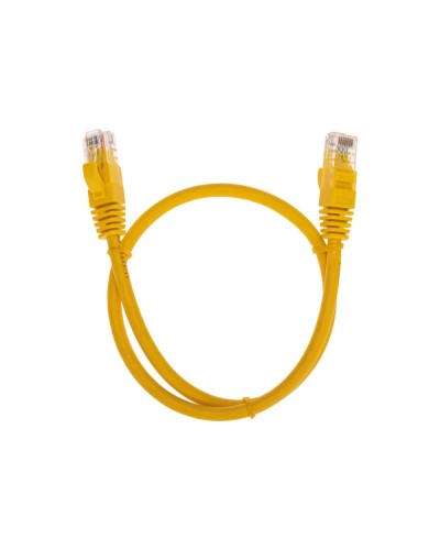 Патч-корд U/UTP, CAT 6, RJ45-RJ45, 26AWG, LSZH, желтый, 0,5м REXANT 02-0295-05 в Чебоксарах Патчкорды (медные) Pintop.ru