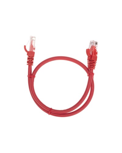 Патч-корд U/UTP, CAT 6, RJ45-RJ45, 26AWG, LSZH, красный, 0,5м REXANT 02-0293-05 в Чебоксарах Патчкорды (медные) Pintop.ru