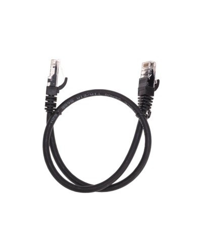 Патч-корд U/UTP, CAT 6, RJ45-RJ45, 26AWG, LSZH, черный, 0,5м REXANT 02-0292-05 в Чебоксарах Патчкорды (медные) Pintop.ru
