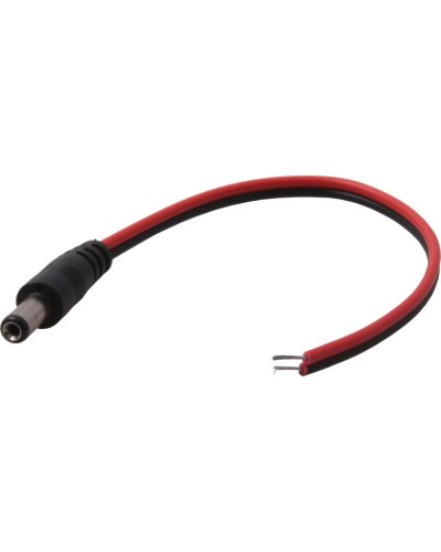 Разъем питания DC штекер 2,5х5,5мм с проводом 20 см REXANT 14-0324 в Чебоксарах Коннекторы и разъемы Pintop.ru