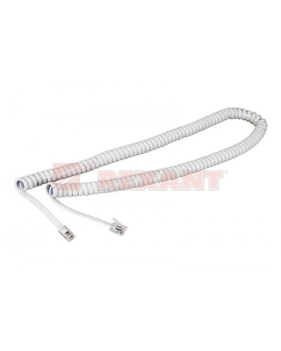 Шнур витой трубочный телефонный белый 7 м (10шт/уп) REXANT 18-2071 в Чебоксарах Патч-корды и пигтейлы Pintop.ru