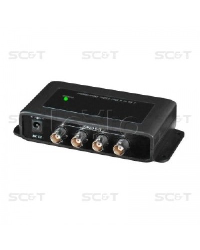Усилитель-разветвитель видеосигнала HDCVI / TVI / AHD (1вх./4вых.) SC&T CD104HD в Чебоксарах Видеоусилители, Модуляторы, Делители Pintop.ru